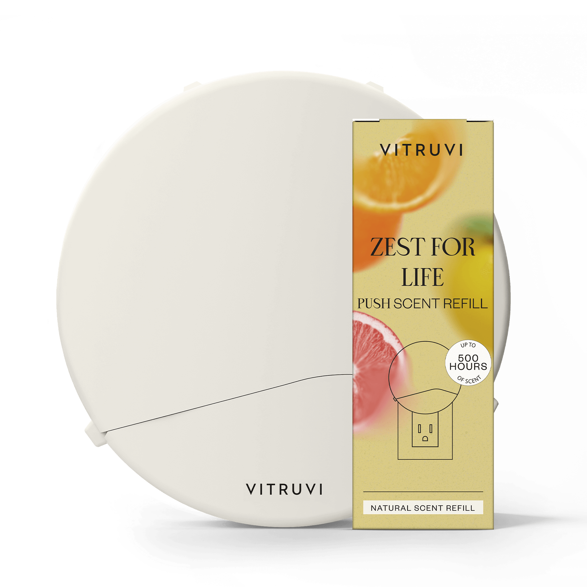 Push Plug-in Wall Diffuser – Starter Kit with Zest for Life Refill